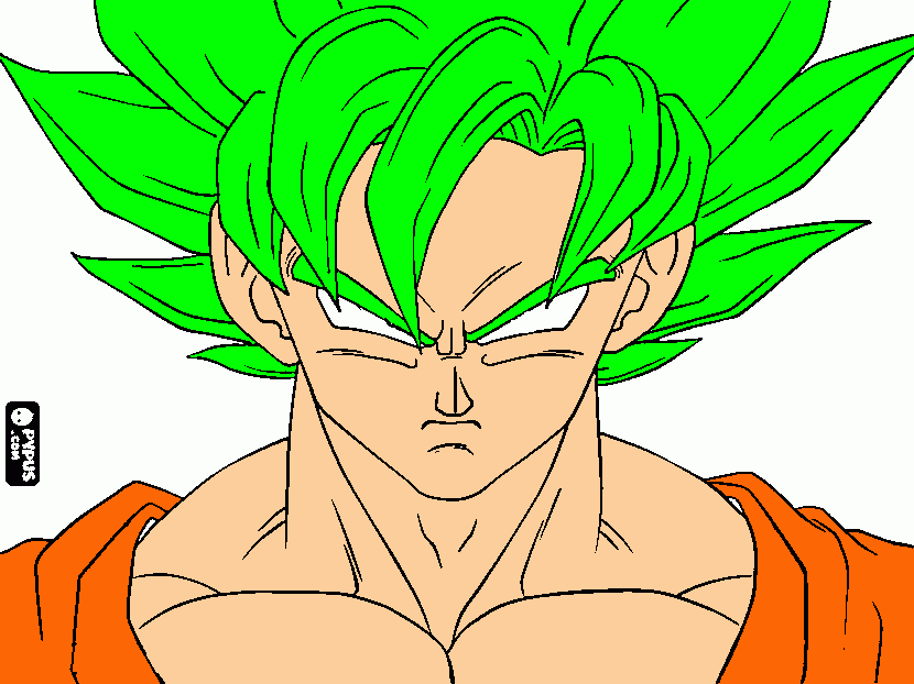 goku ssj leyendario para colorear