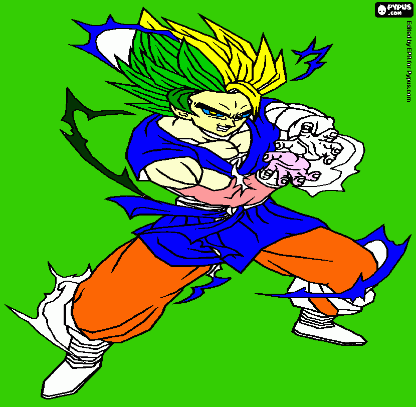goku ssj999 para colorear