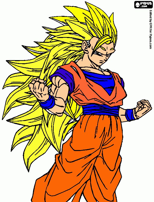 goku ssp3 para colorear