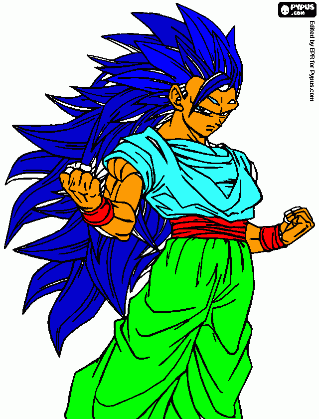 GOKU SUPER SAIYAN VERSION INFINITA para colorear