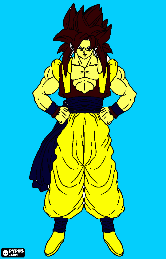 goku super sayan4  para colorear