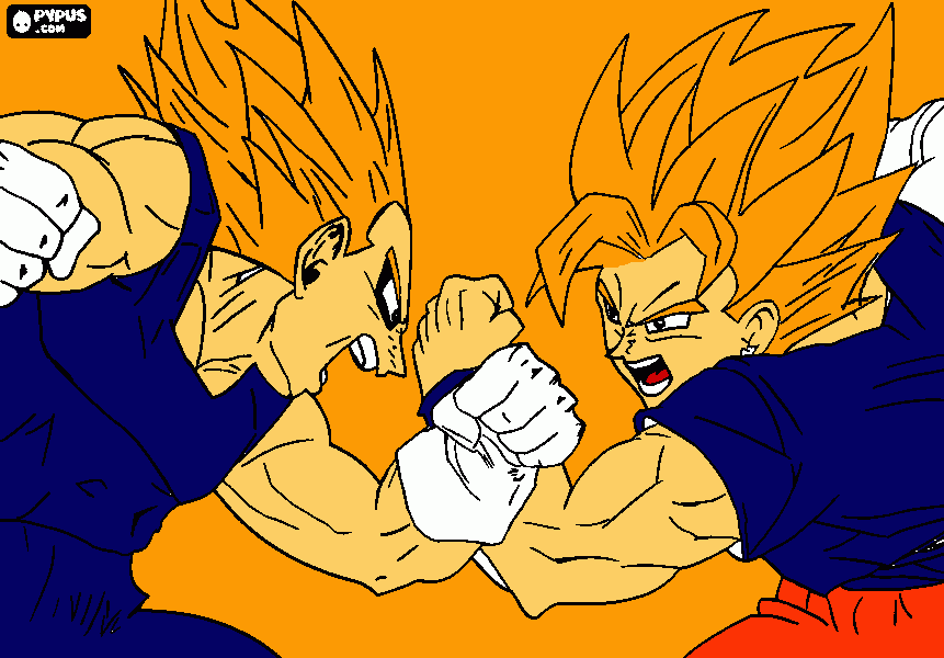 goku vegeta para colorear, goku vegeta para imprimir goku vegeta para colorear, goku vegeta para imprimir