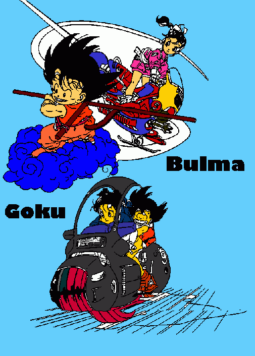 goku y  matilda para colorear