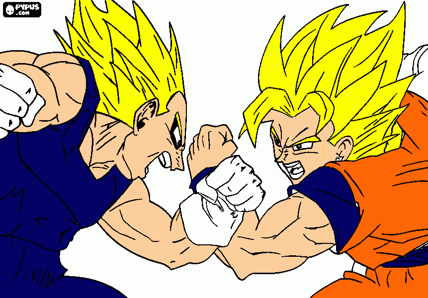 goku y vegeta p para colorear, goku y vegeta p para imprimir goku y vegeta p para colorear, goku y vegeta p para imprimir