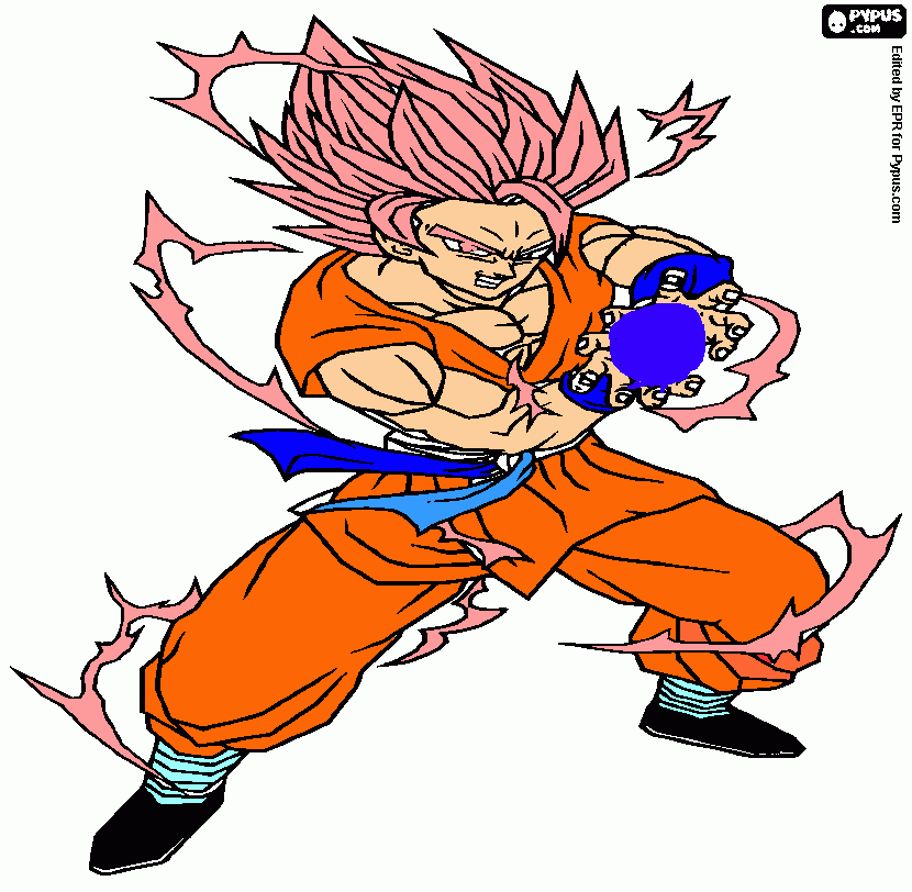gokuensupersajajinrous para colorear