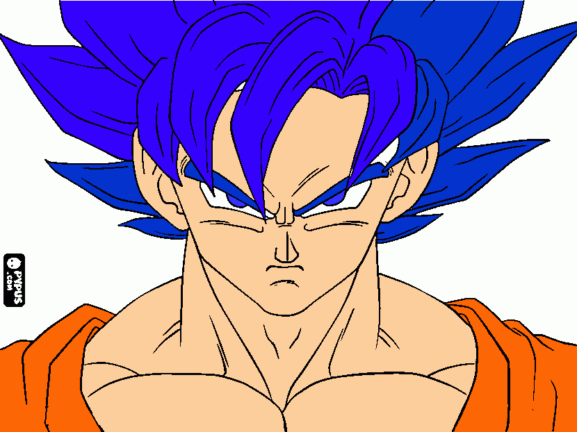 goku.ssj blue para colorear