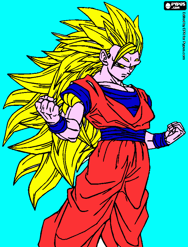 gokussj3 para colorear