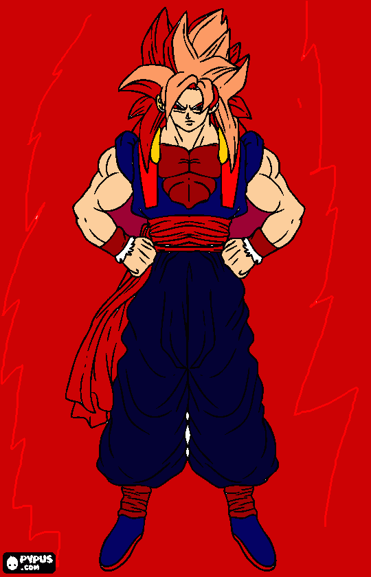 gokussj4 para colorear