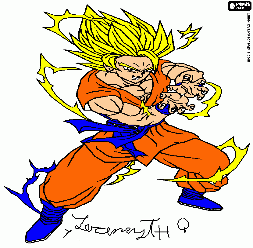 gokuu la sando se kamehaaaaaaaaaaaaaa para colorear