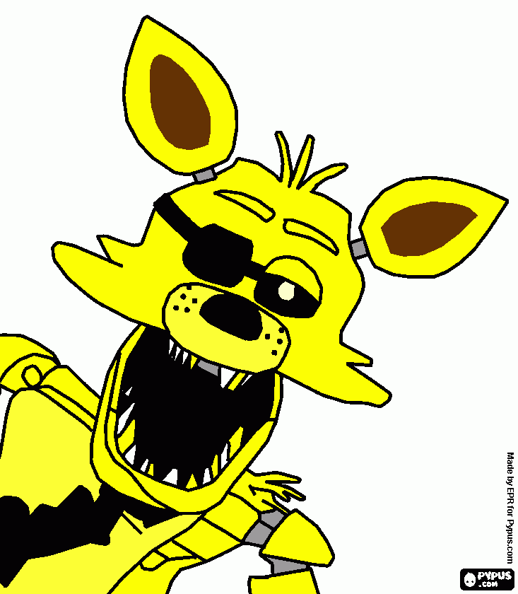 golden foxy  para colorear