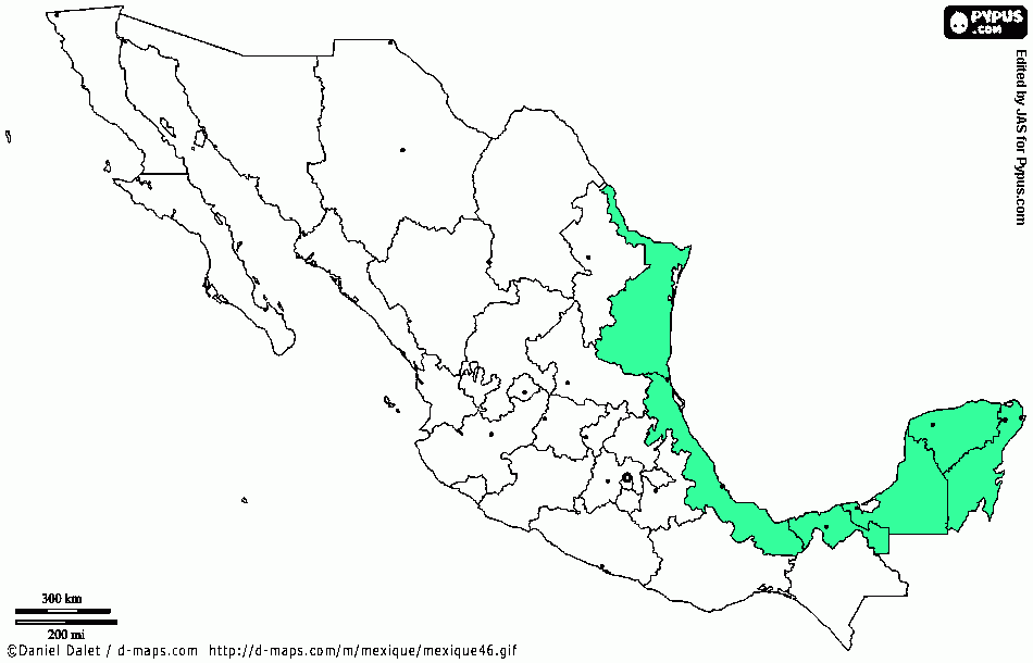 Golfo de méxico para colorear