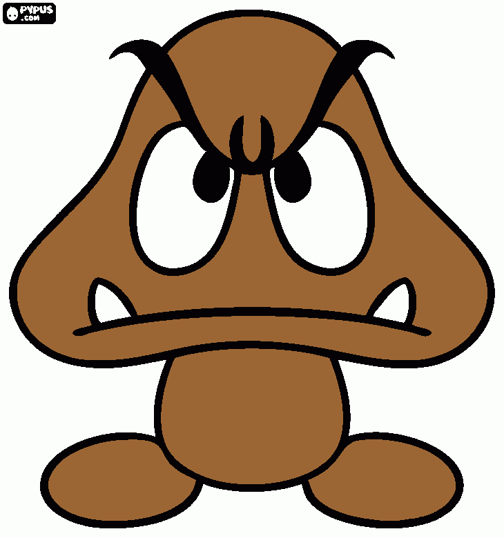 Goomba para colorear