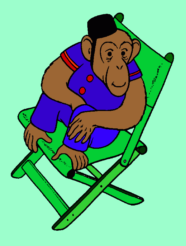 gorila sentado para colorear