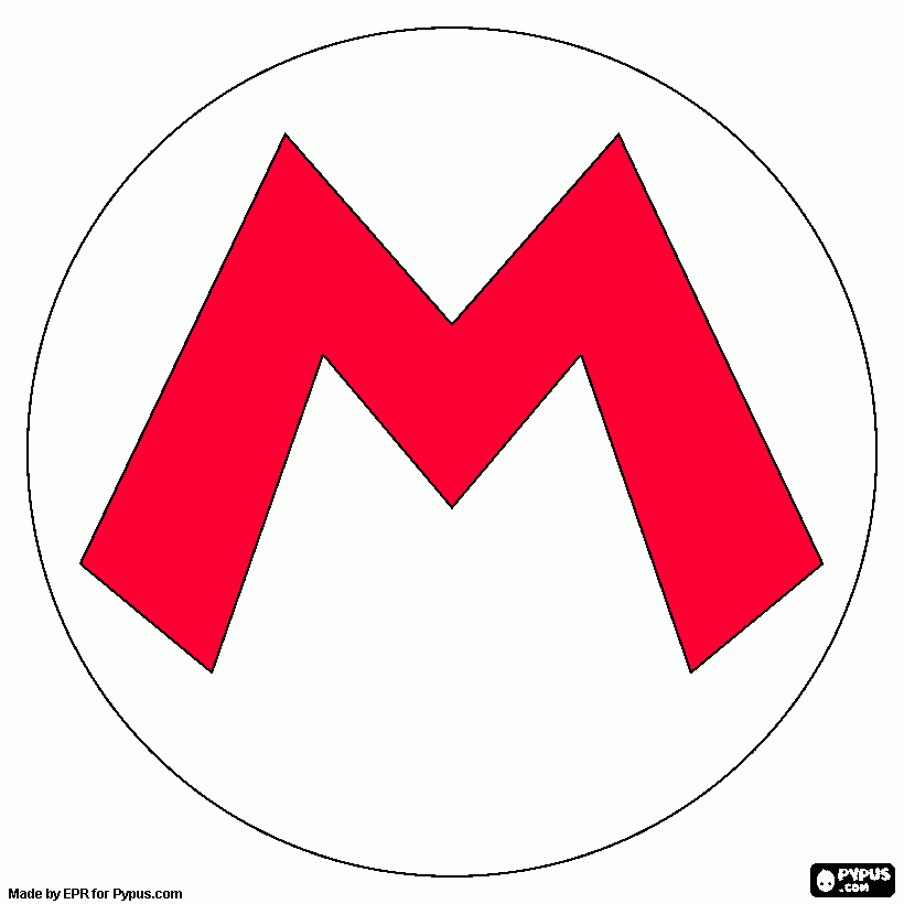 gorra de mario para colorear