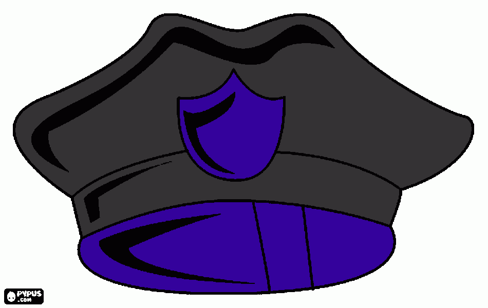 gorra de policia para colorear