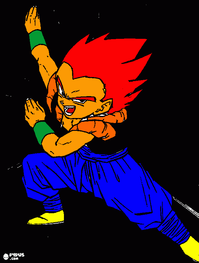 gotenks ssj dios algo que todos quisimos ver para colorear