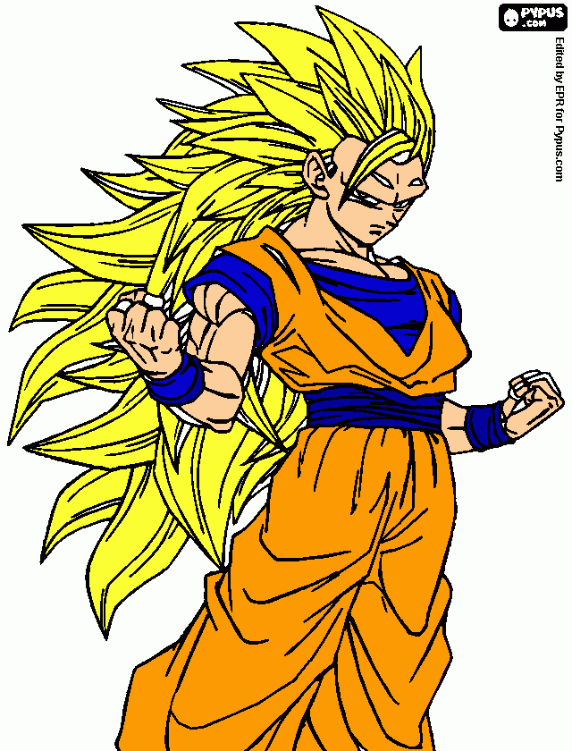 gouku 3 para colorear