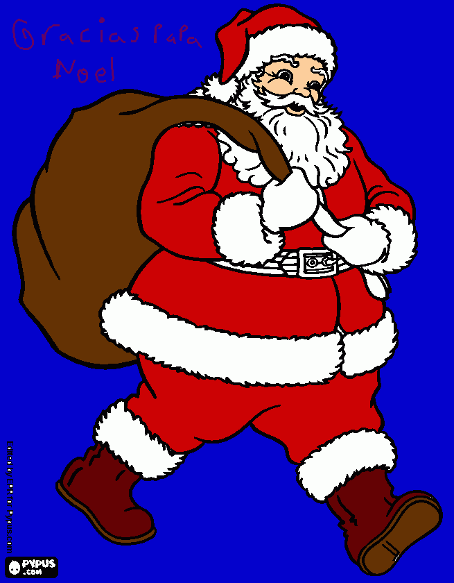 Gracias papa noel <3 para colorear