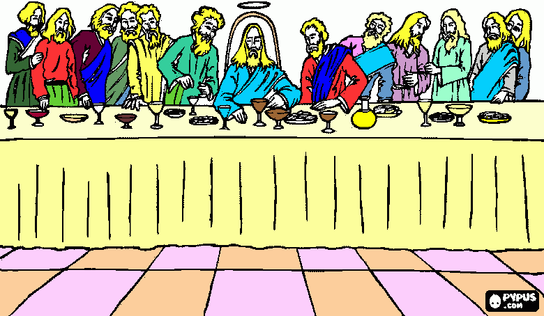 GRAN CENA DE JESÚS para colorear