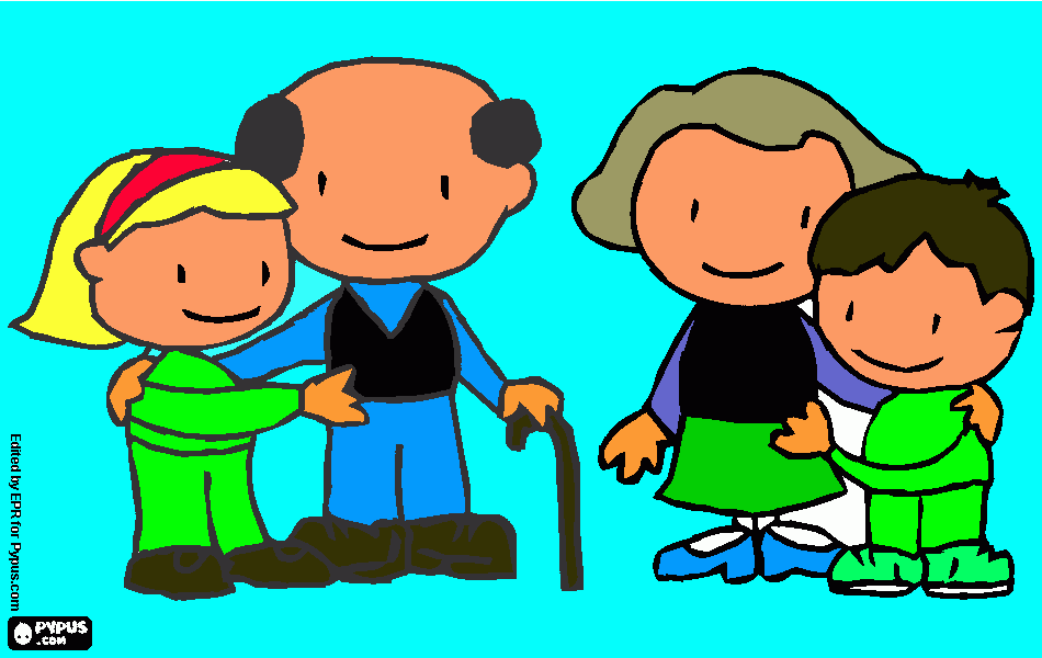 Grandparents Day para colorear