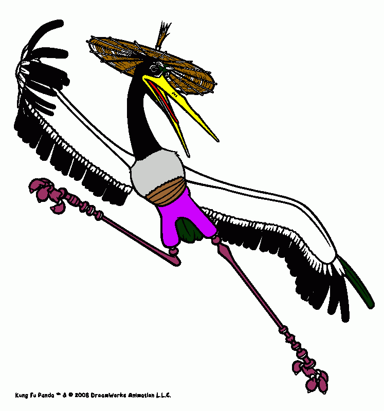 grulla para colorear