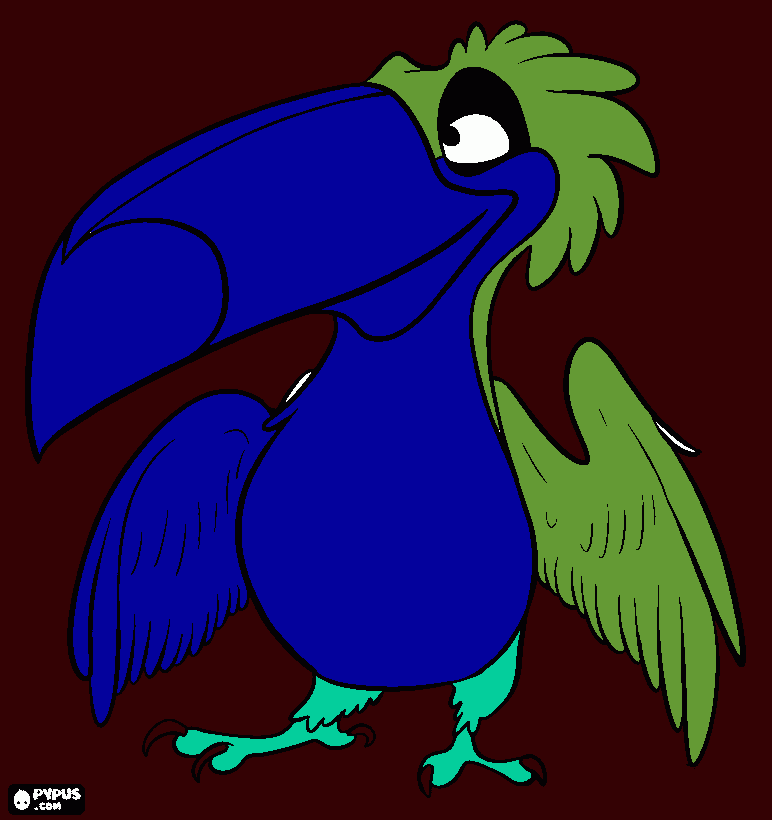 guacamaya para colorear