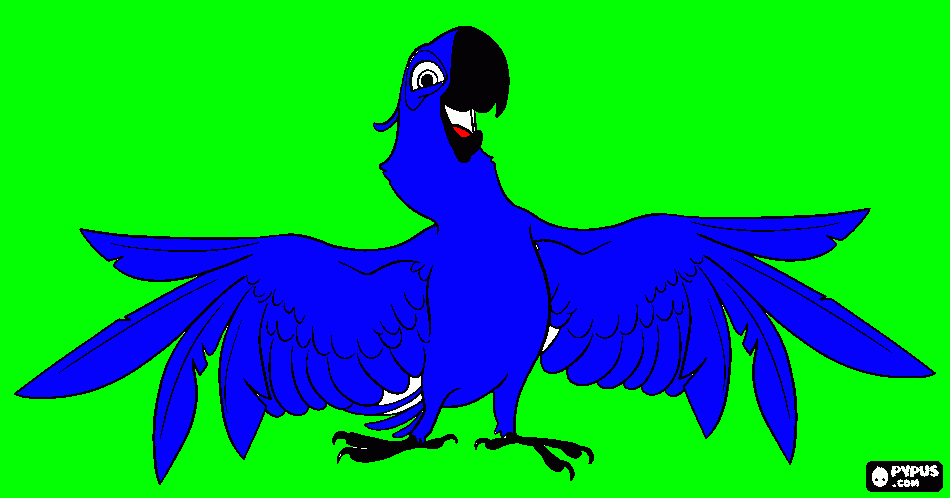 guacamayo Blue para colorear