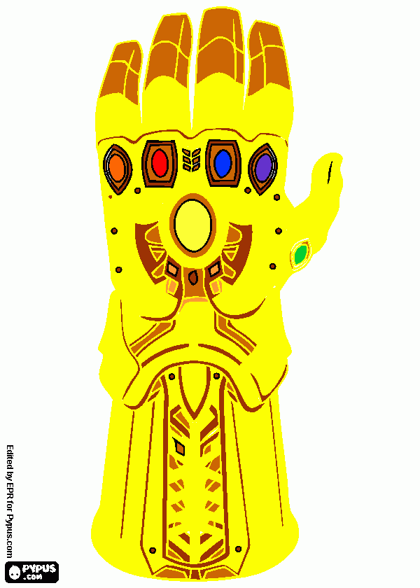 guante de thanos para colorear
