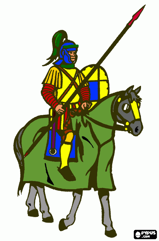 guerrero de roma para colorear