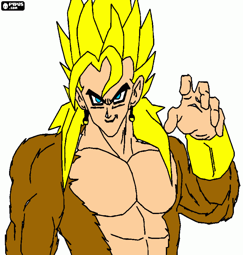 guerrero dragon ball z para colorear