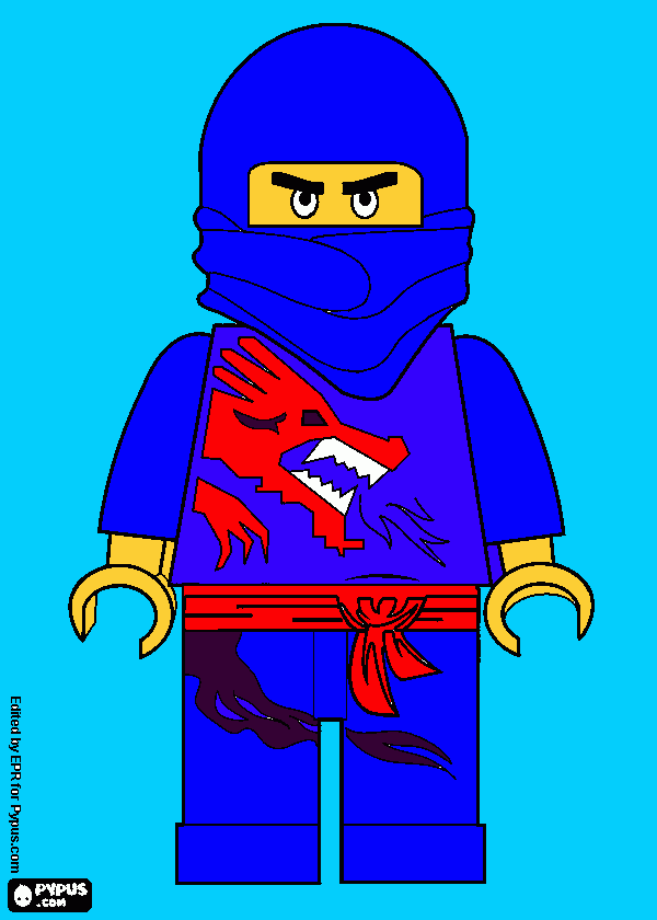 Guerrero ninjago para colorear