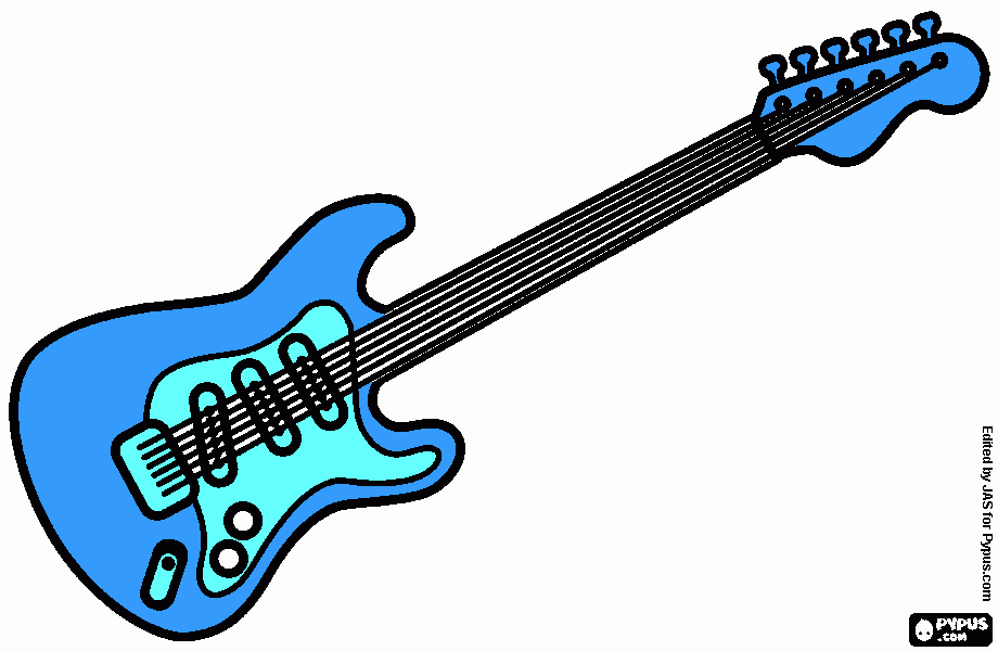 Guitarra Frozen  para colorear