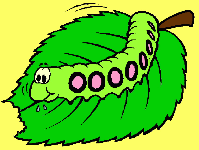 gusanito para colorear