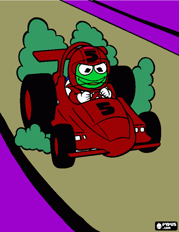 gustavo en coche. ok para colorear