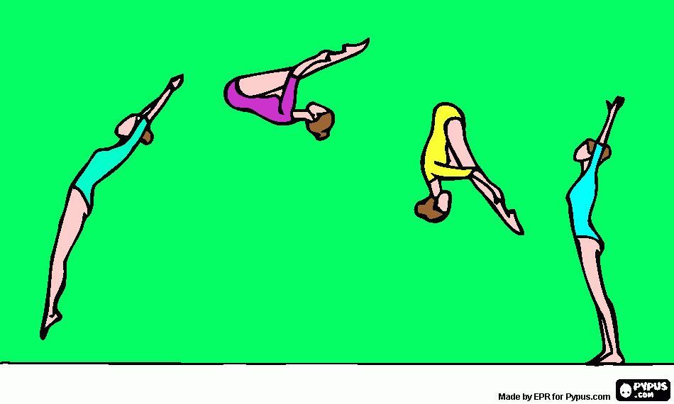 gymnastic para colorear