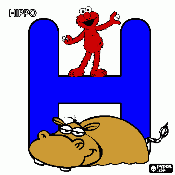 h elmo para colorear