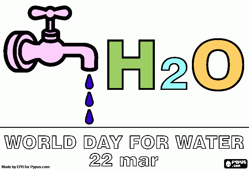 H2O para colorear