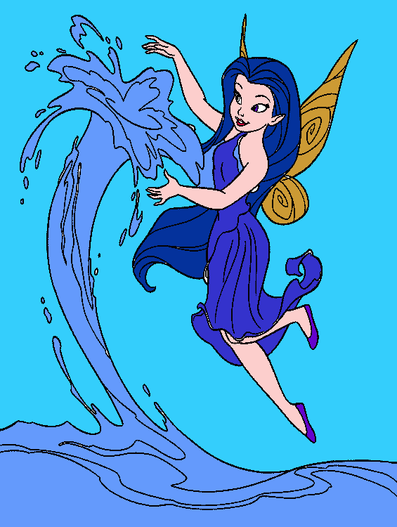 hada azul para colorear