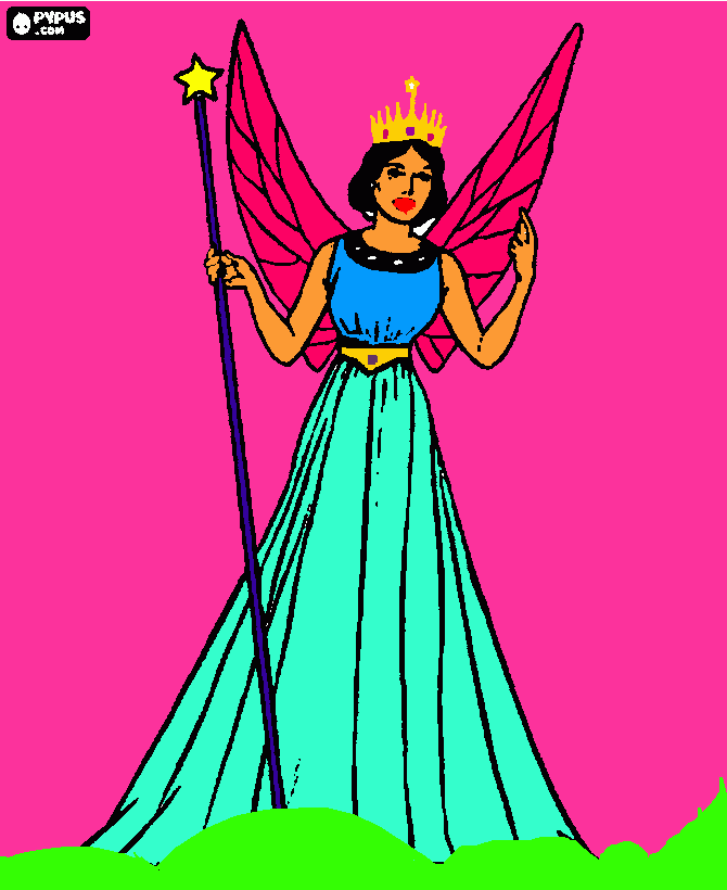 hada de la belleza absoluta y la bondad para colorear