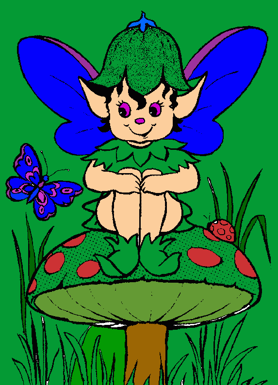 hada duende para colorear