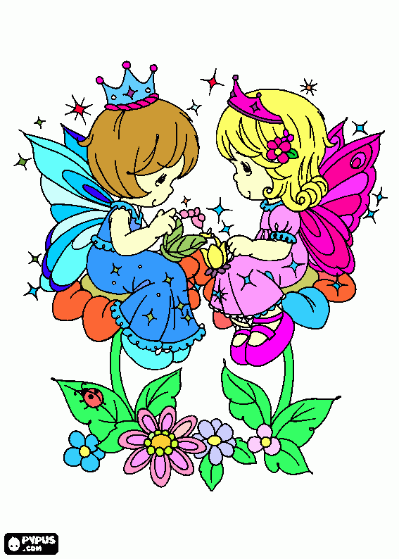 hadas princesas  para colorear