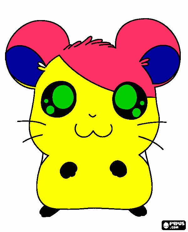 hamster qe pinto vanee para colorear