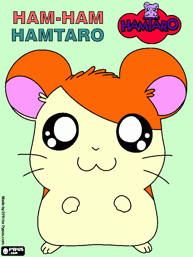 hamtaroooo para colorear