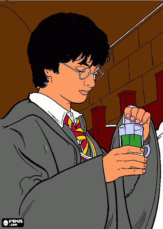 harry potter pocion  para colorear