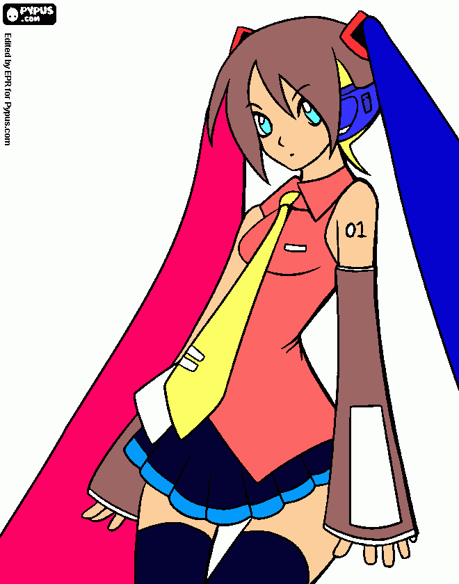 hatmiku para colorear