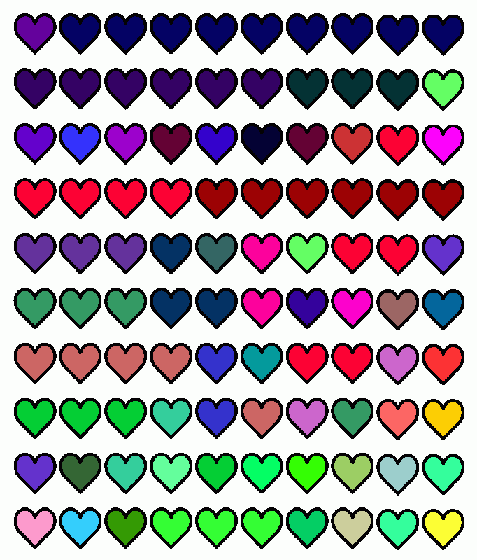hearts para colorear
