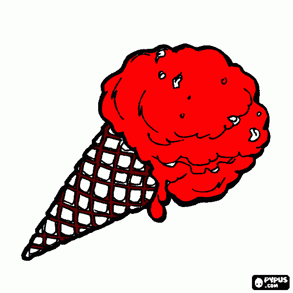 helado para mami para colorear