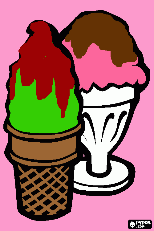 HELADO Y NIEVE para colorear