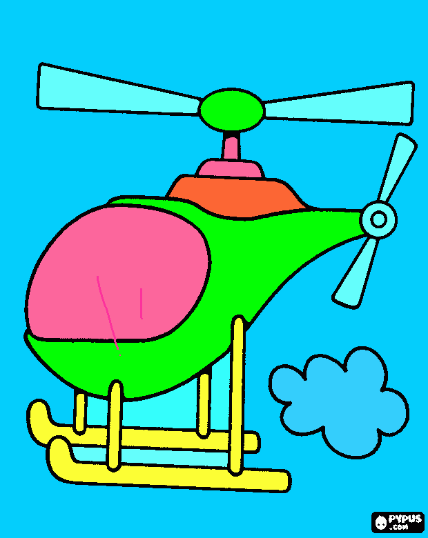 helicopter para colorear