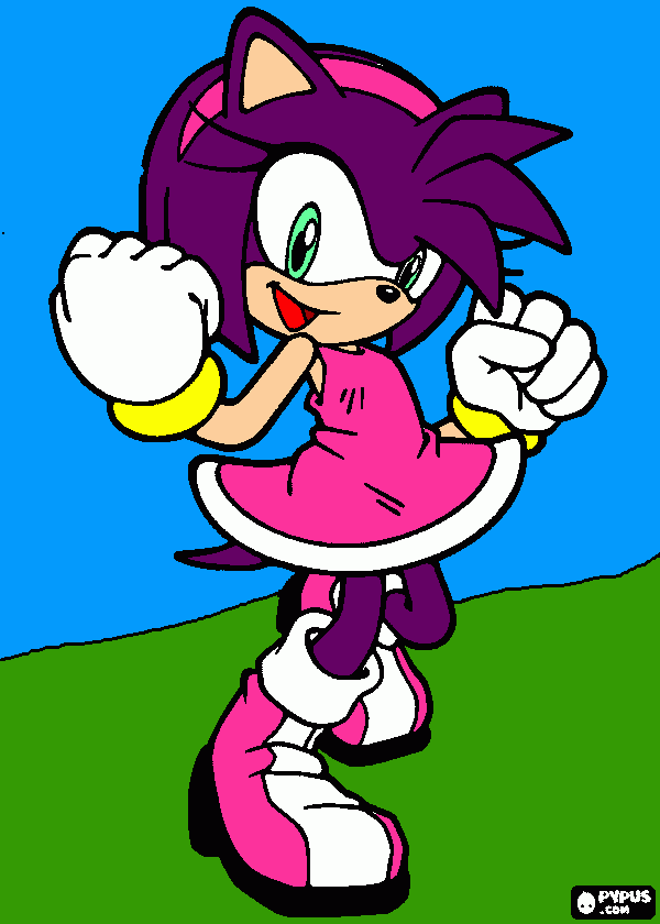 hemana de amy rose para colorear
